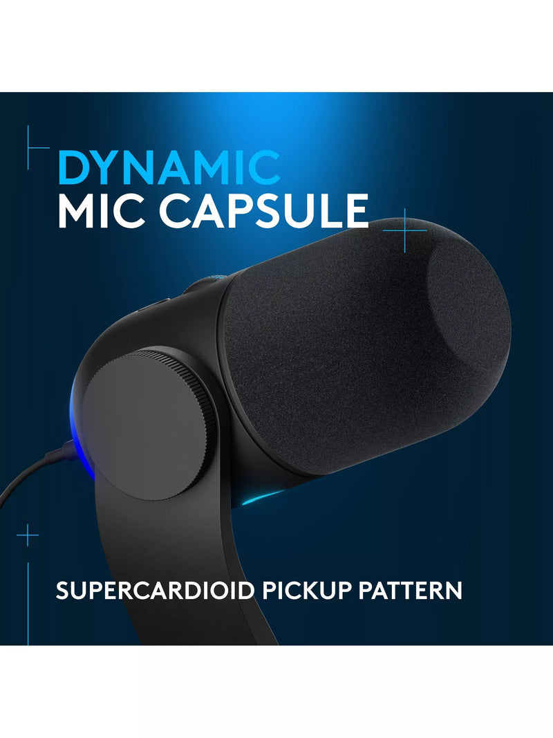Logitech Yeti GX dynamic RGB gaming microphone - British product