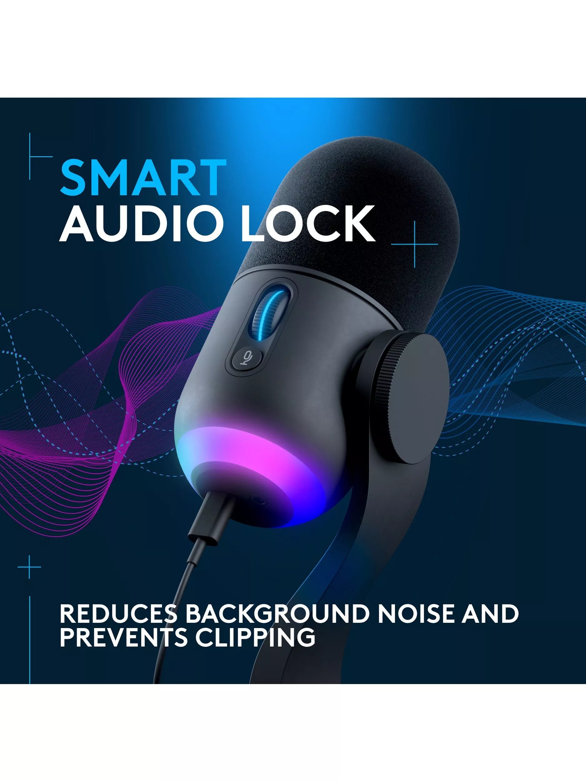 Logitech Yeti GX dynamic RGB gaming microphone - British product