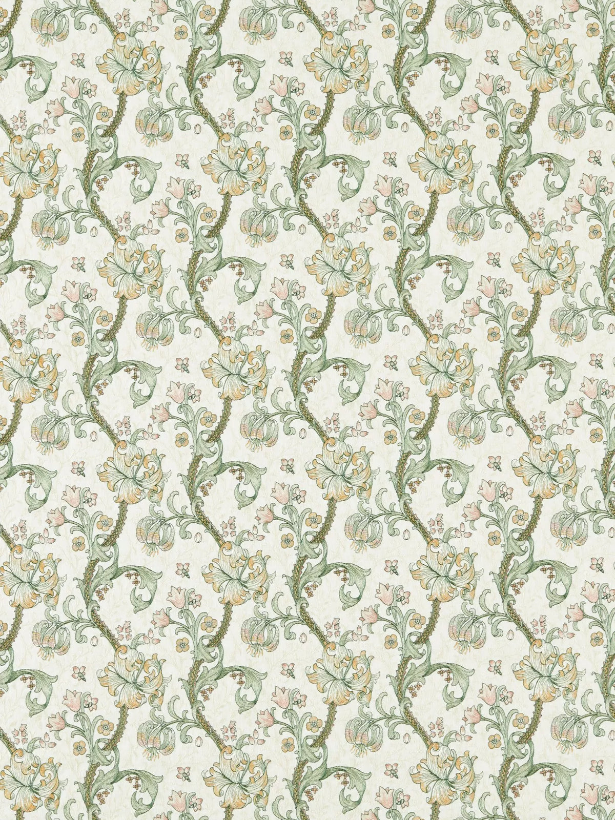 Clarke &amp; Clarke Goldene Lilie bestickter Polsterstoff (britische Marke)