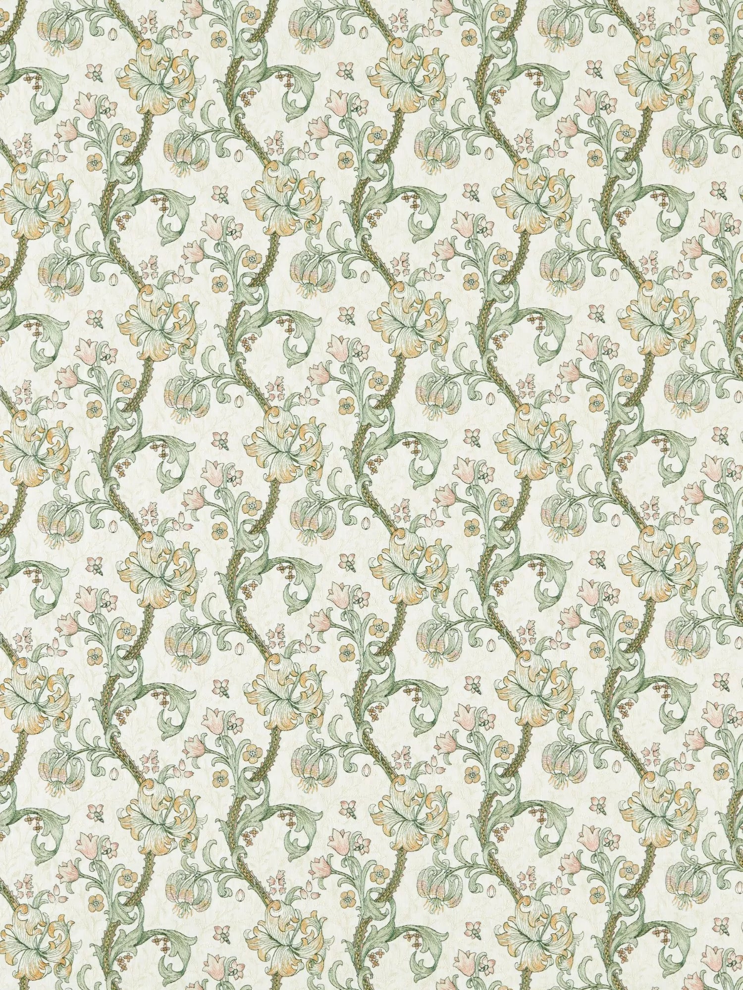 Clarke & Clarke Golden Lily embroidered furnishing fabric (British brand)