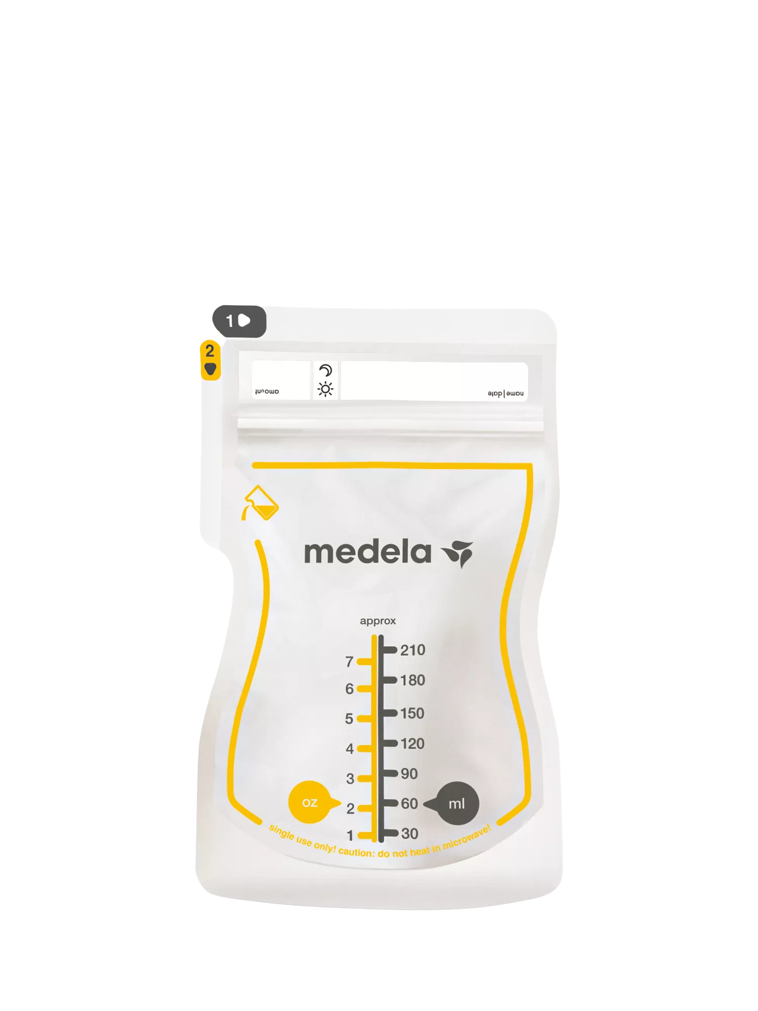 Medela easy pour breastmilk storage bags, pack of 50, imported from the UK