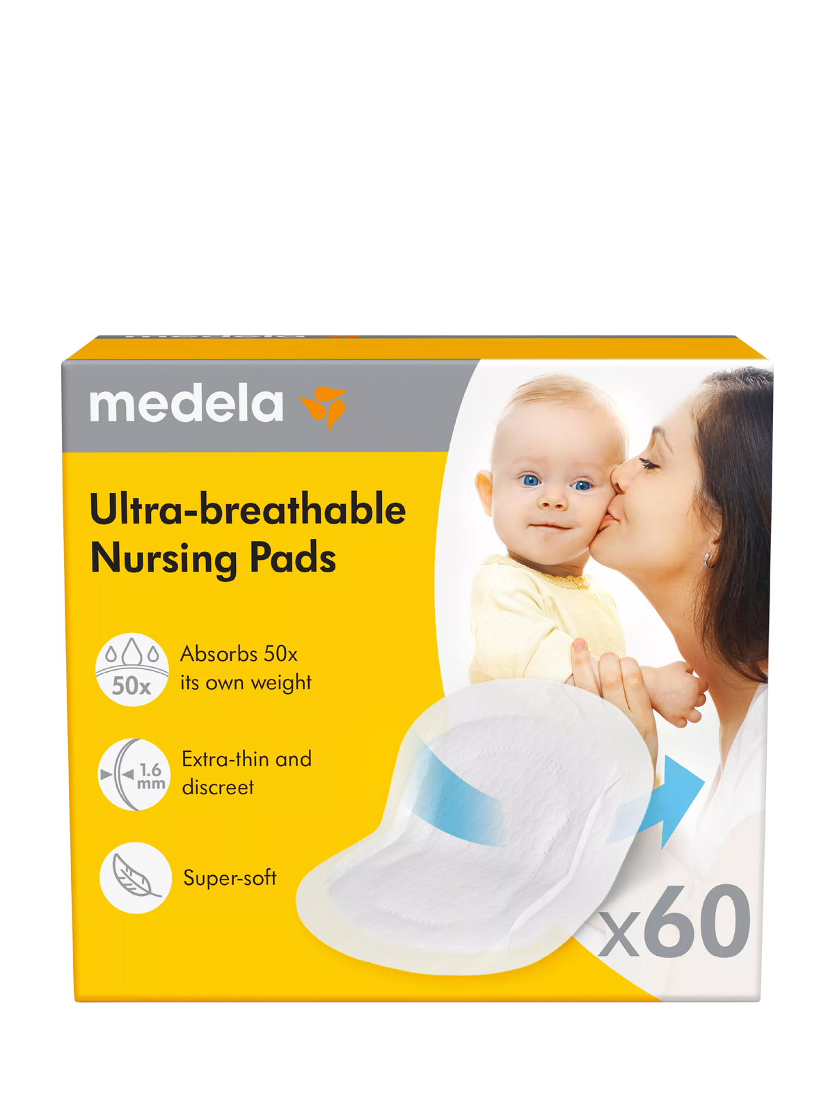 Medela Ultra Breathable Nursing Pads Pack of 50, imported from the UK