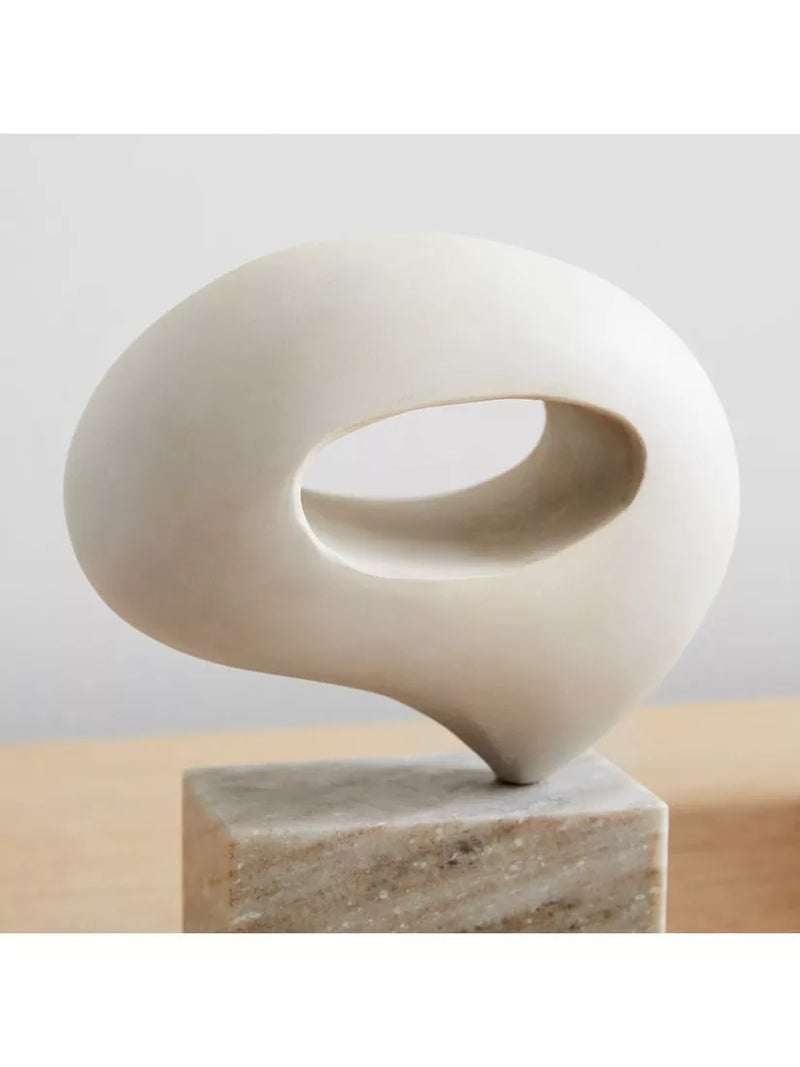 West Elm Arjuna wood sculpture H20cm, imported from the UK