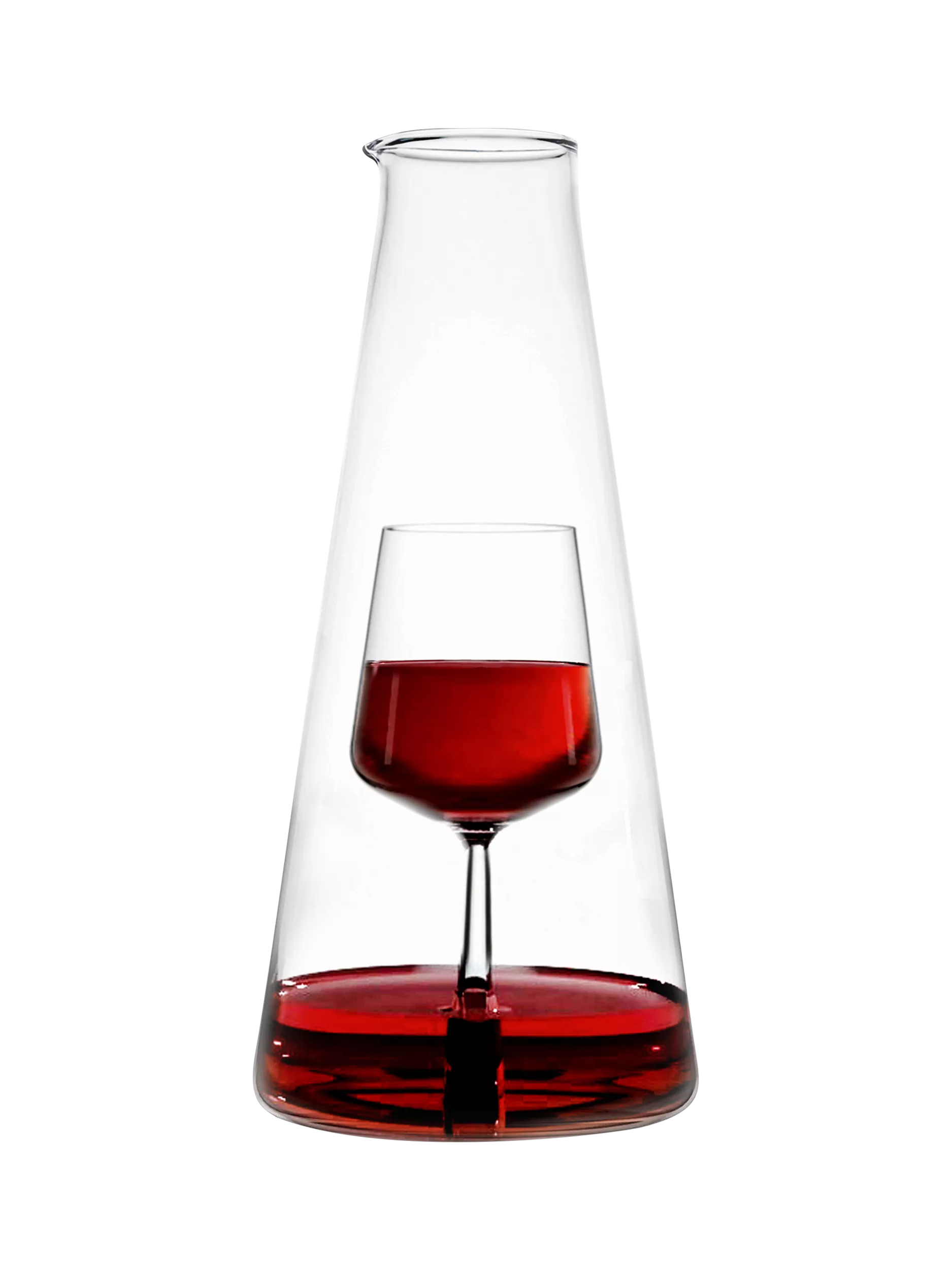 Ichendorf Milano Inbottiglia wine glass decanter Clear/Red 110ml, UK version