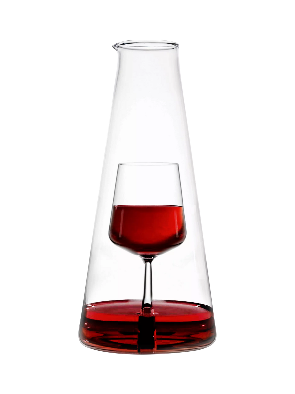 Ichendorf Milano Inbottiglia wine glass decanter Clear/Red 110ml, UK version