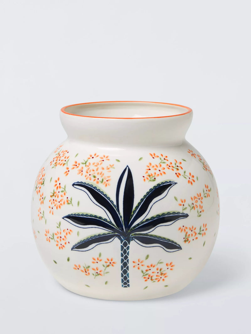 John Lewis ceramic urn vase palm tree 17.5cm, UK version