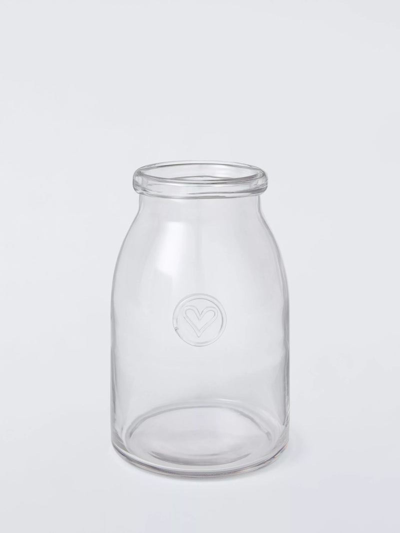 John Lewis Herz Einmachglas Vase, klar - Britisches Produkt