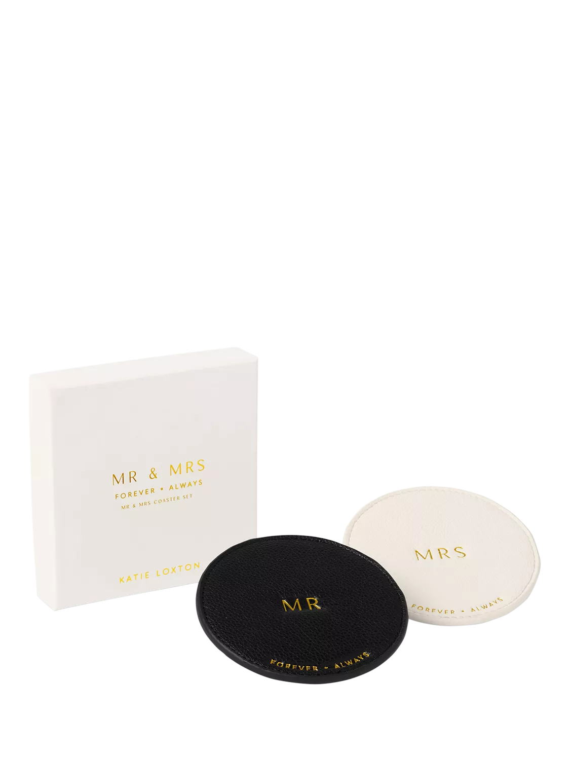 Katie Loxton Mr & Mrs coaster set, imported from the UK