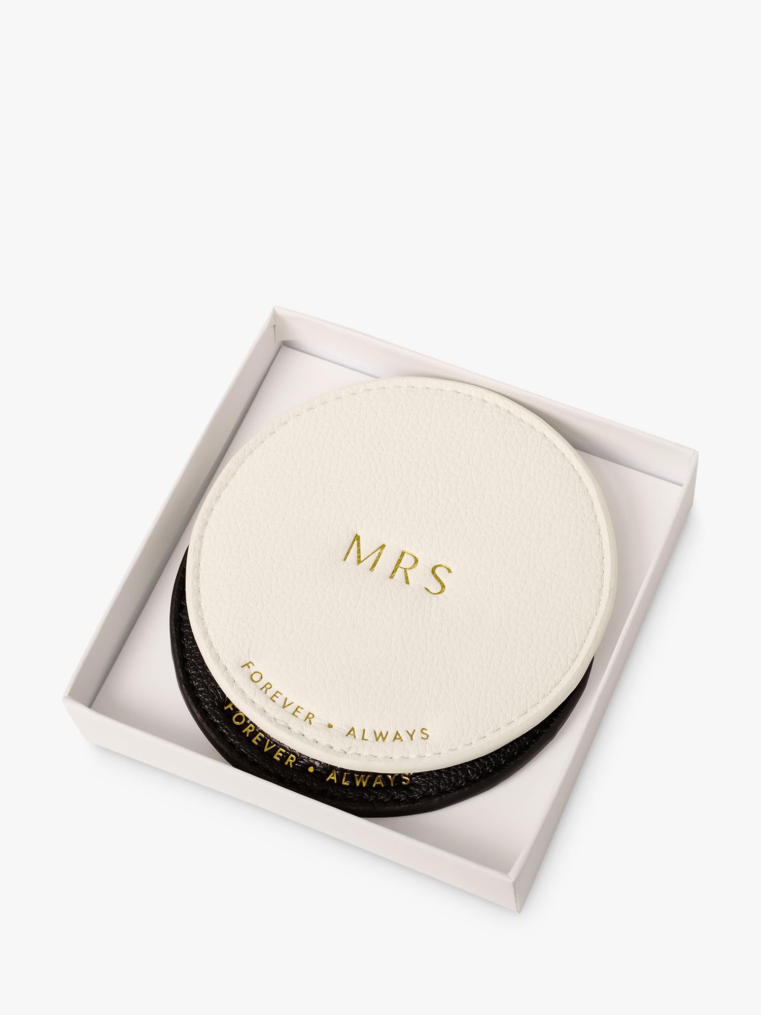 Katie Loxton Mr & Mrs coaster set, imported from the UK