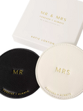 Katie Loxton Mr & Mrs coaster set, imported from the UK