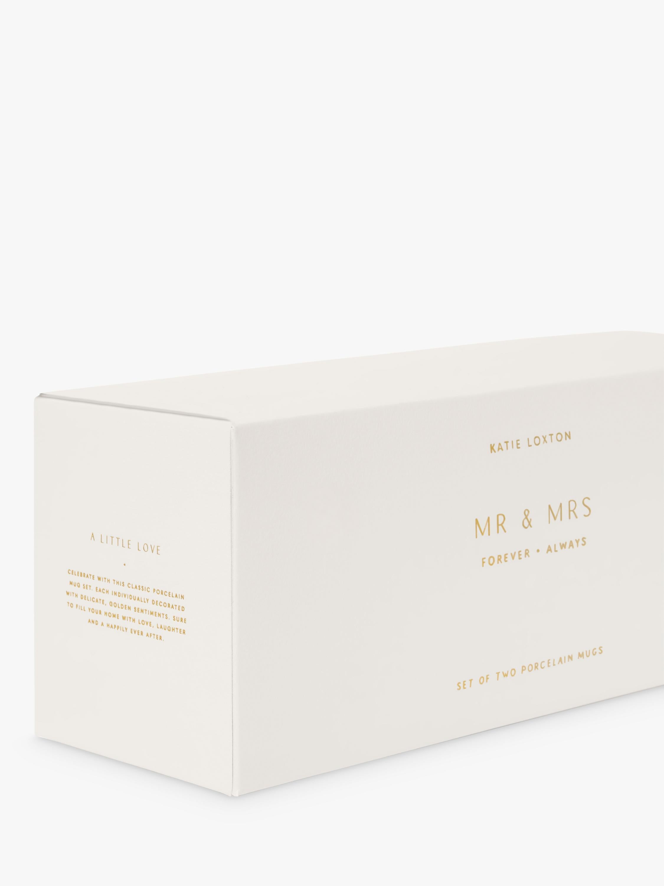 Katie Loxton Mr & Mrs porcelain mug set, UK version