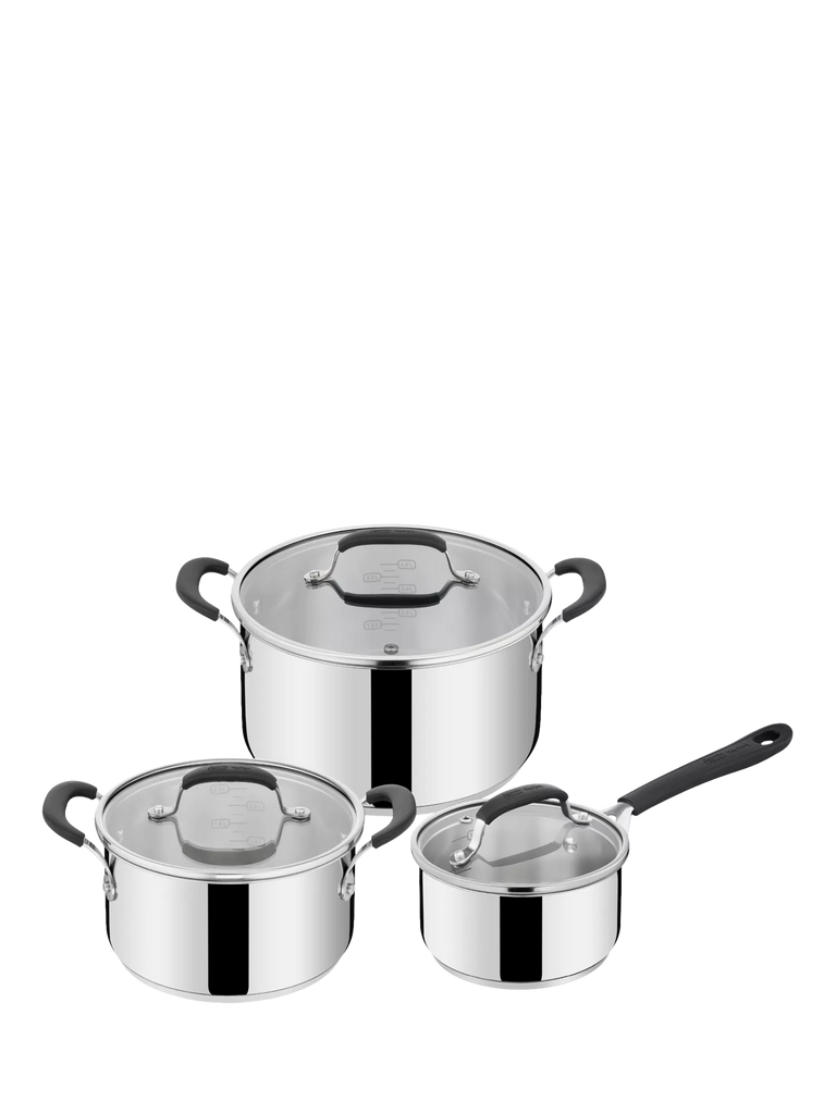 Jamie Oliver Home Cook Stainless Steel Non-Stick Pan Set, 3 Piece