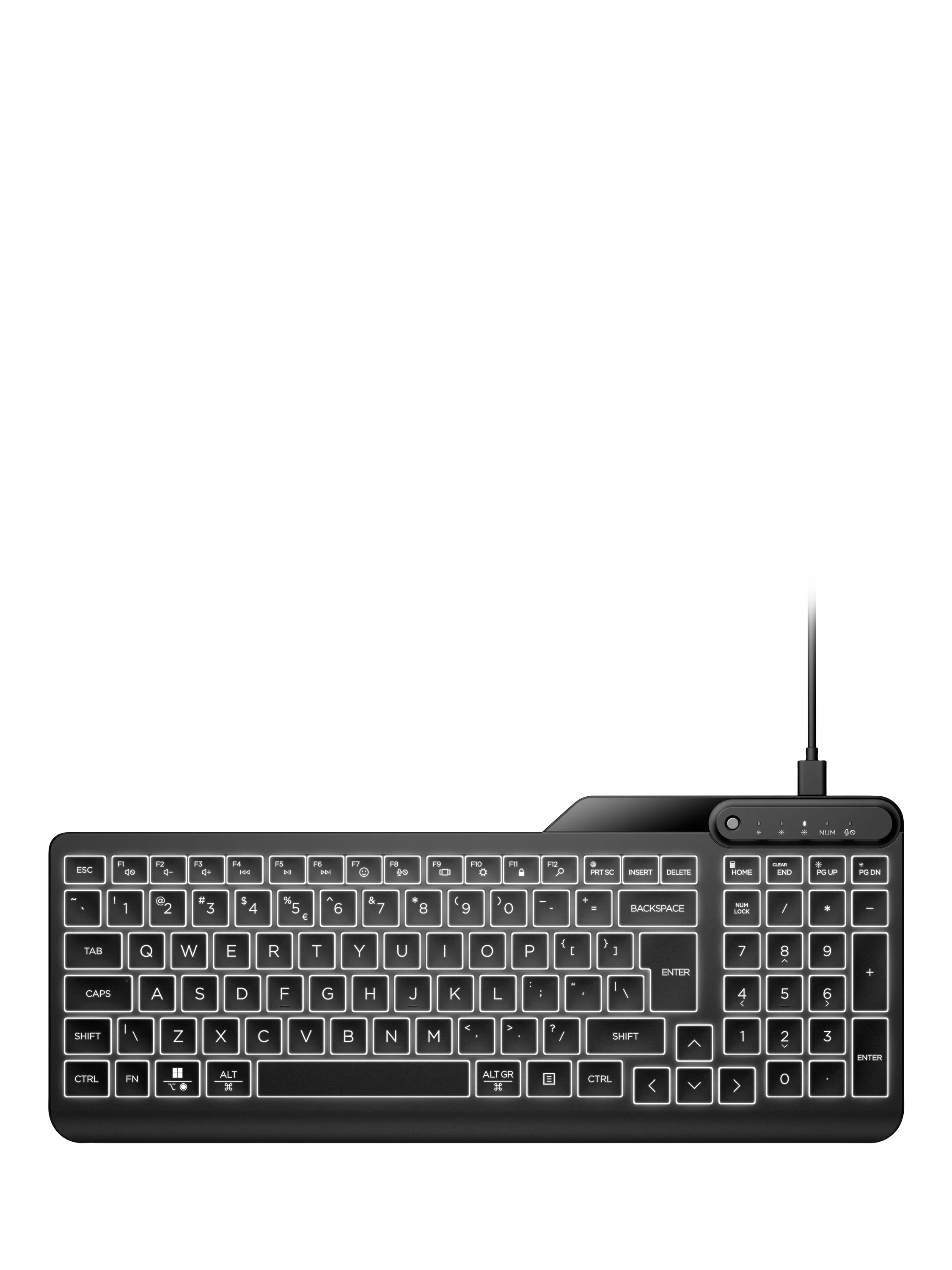 HP 400 backlit wired keyboard black (British brand)