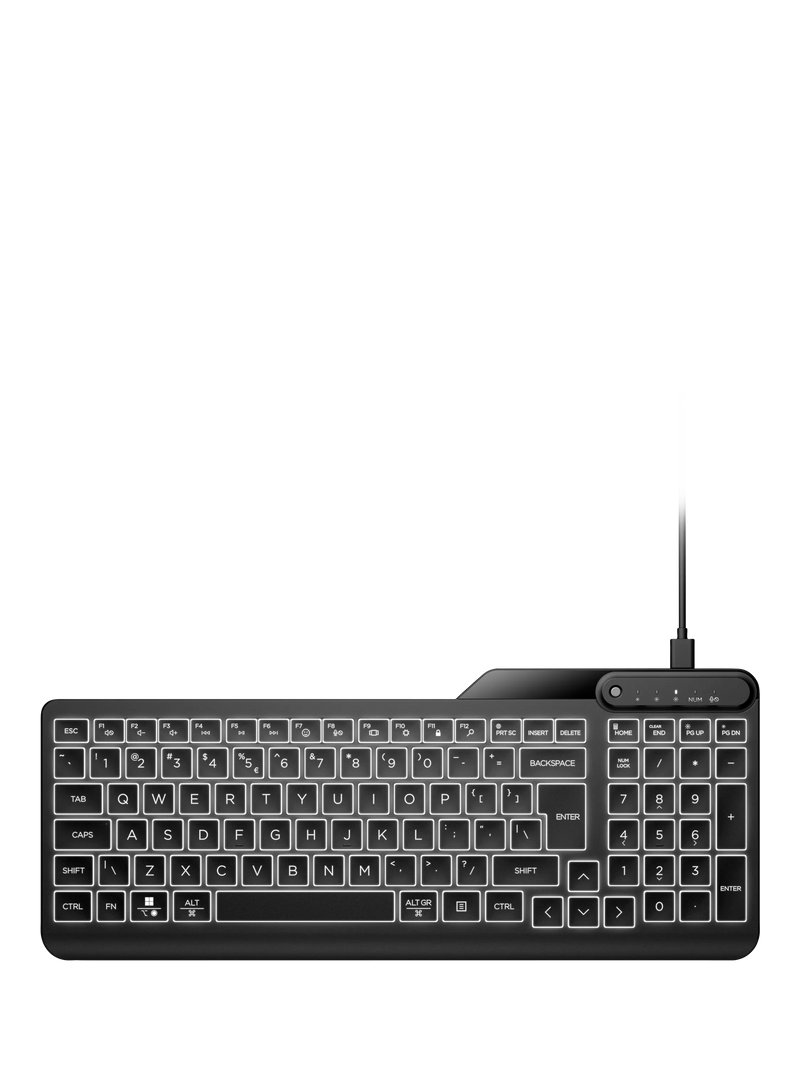 HP 400 backlit wired keyboard black (British brand)