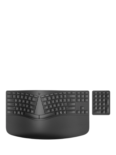 John Lewis HP 960 Ergonomic Wireless Keyboard, Black- Buy online at McGrocer