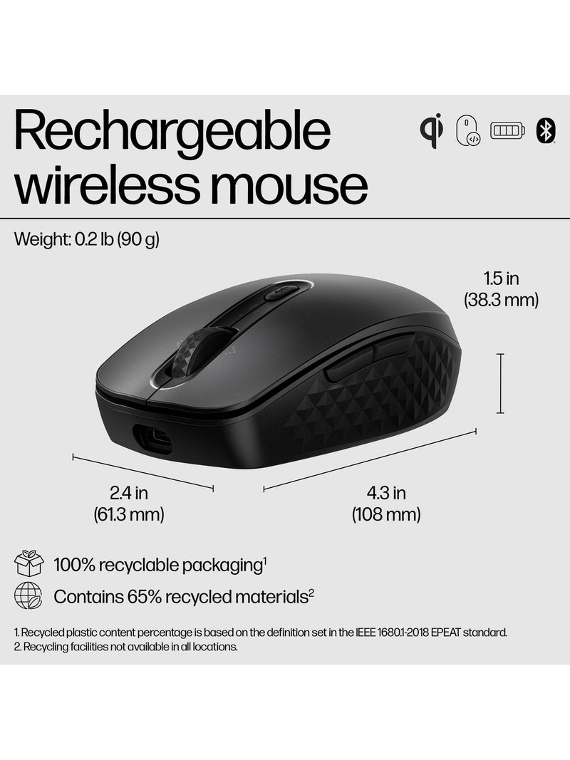 HP 690 rechargeable wireless mouse black, UK version