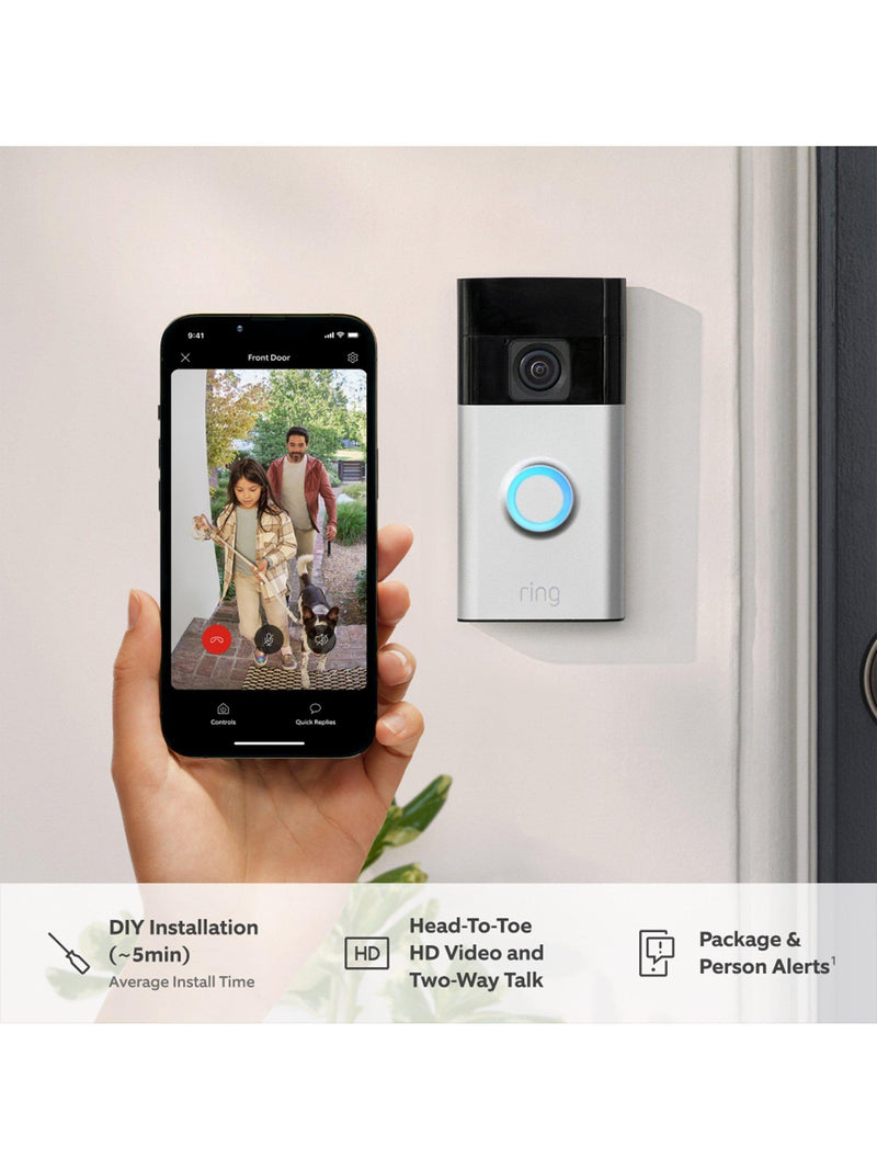 Ring Video Doorbell Satin Nickel - British product