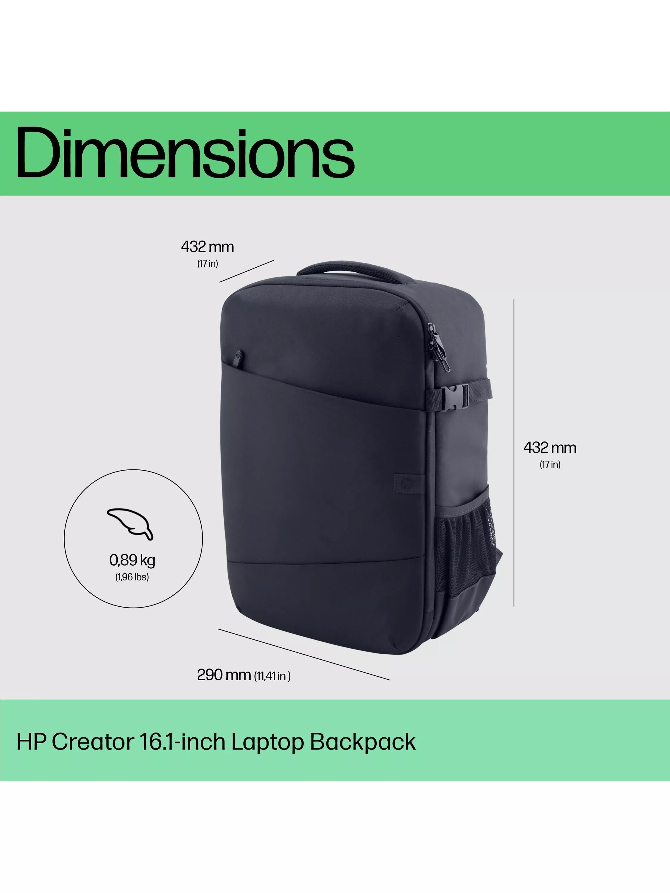 HP Creator laptop backpack for 16.1 inch laptops, imported from the UK