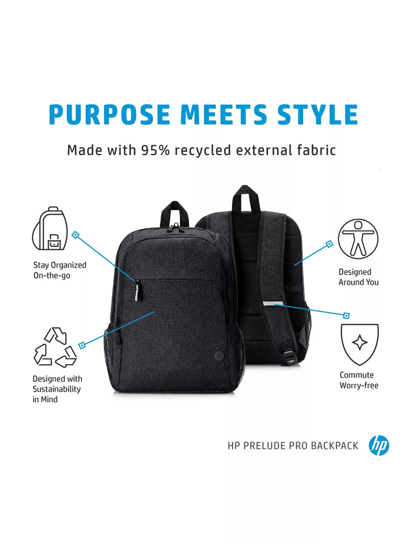 HP Prelude Pro laptop backpack grey 15.6-inch UK version