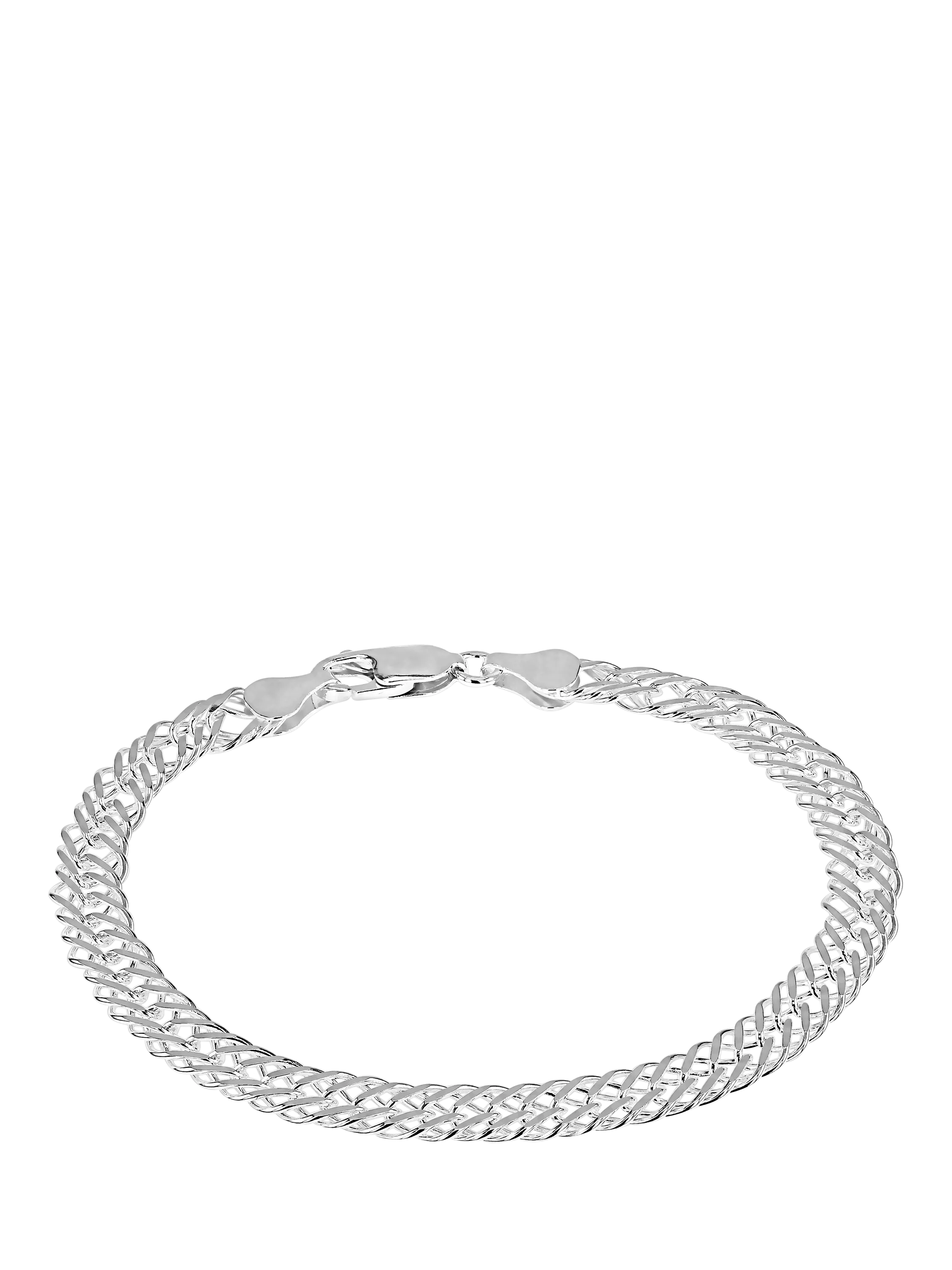 Hoxton London double curb bracelet silver, imported from the UK