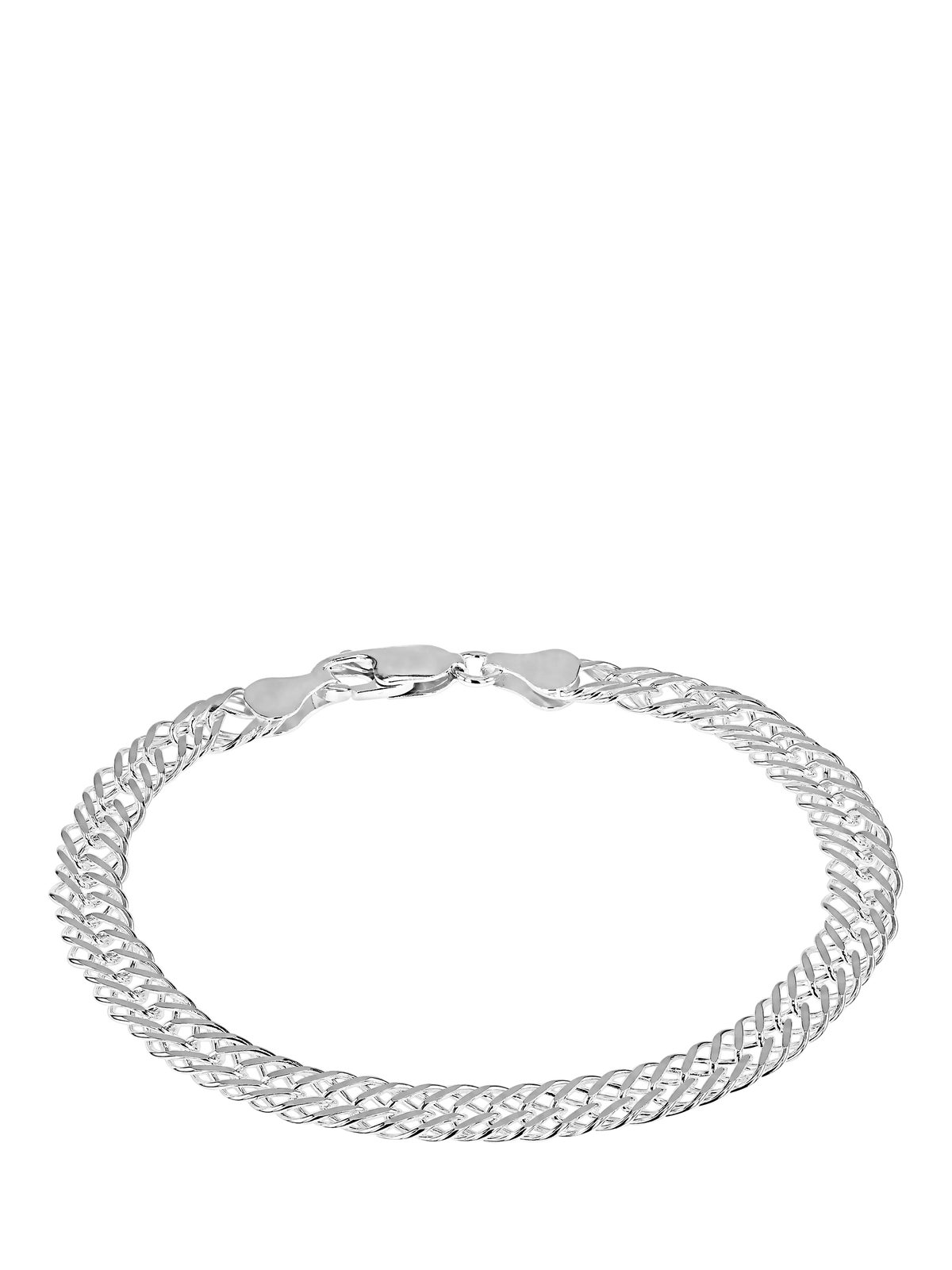 Hoxton London double curb bracelet silver, imported from the UK