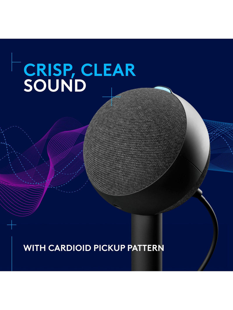 Logitech G Yeti Orb RGB gaming microphone black - British product