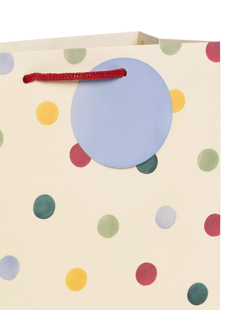 Emma Bridgewater multi spot medium gift bag (British brand)
