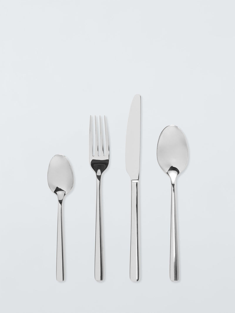 John Lewis stainless steel cutlery set 16 piece 4 place settings, UK version
