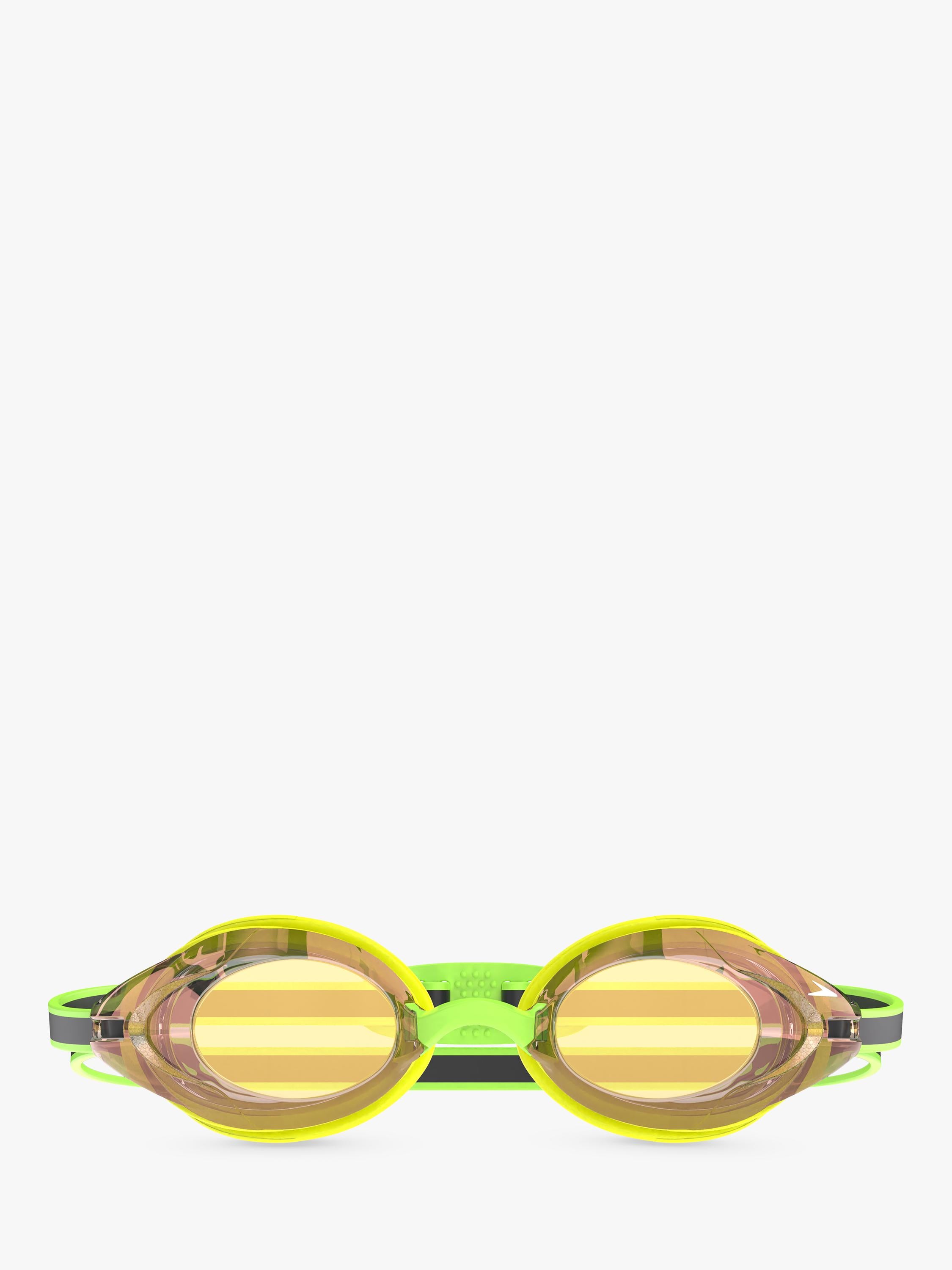 Speedo Vanquisher 3.0 swimming goggles yellow grey mirror, imported from the UK