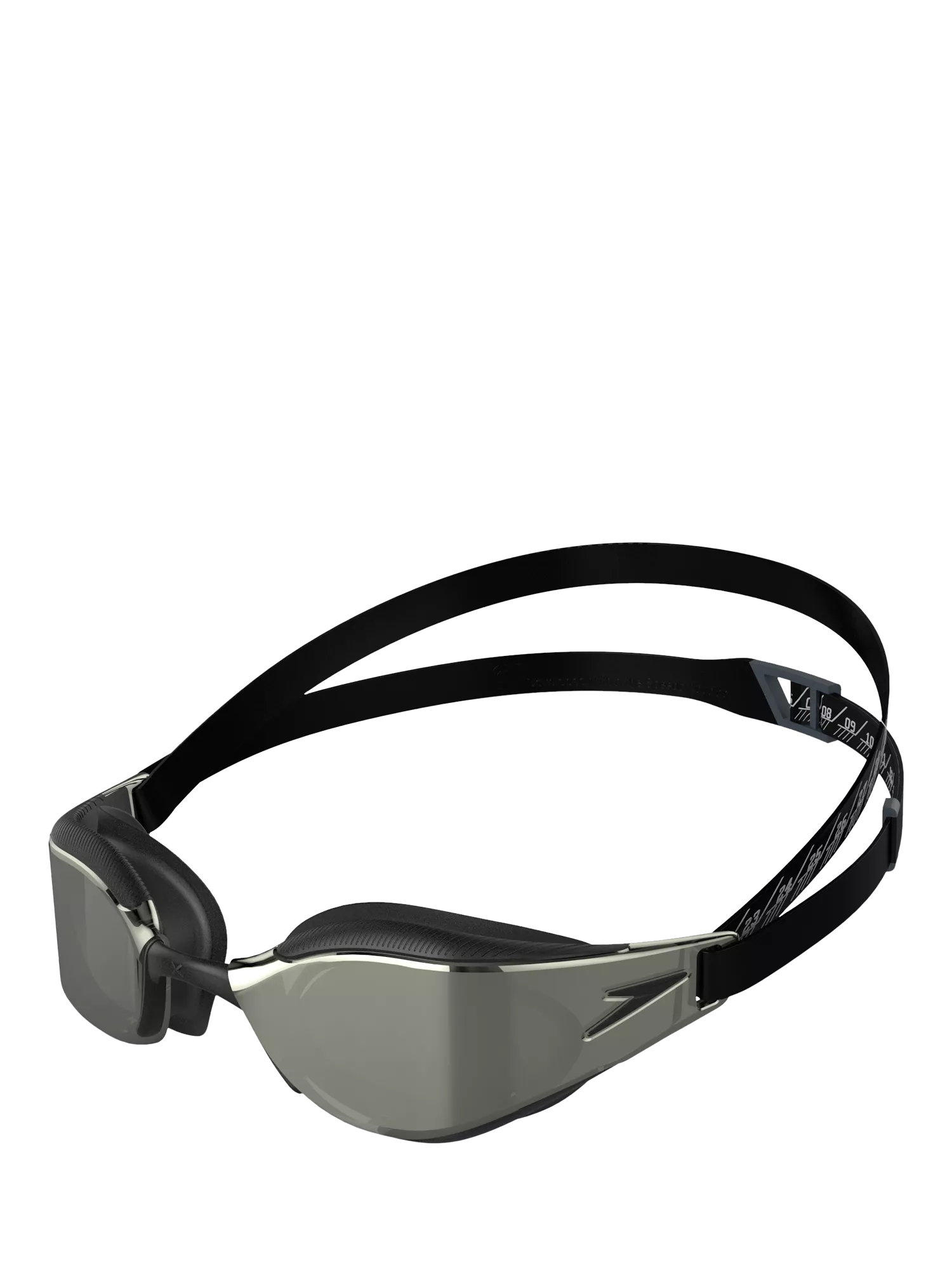 Speedo Fastskin Hyper Elite Mirror swimming goggles black grey chrome (British brand)