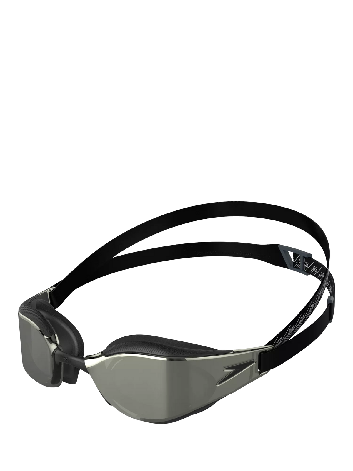 Speedo Fastskin Hyper Elite Mirror swimming goggles black grey chrome (British brand)