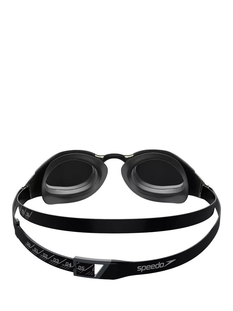 Speedo Fastskin Hyper Elite Mirror swimming goggles black grey chrome (British brand)