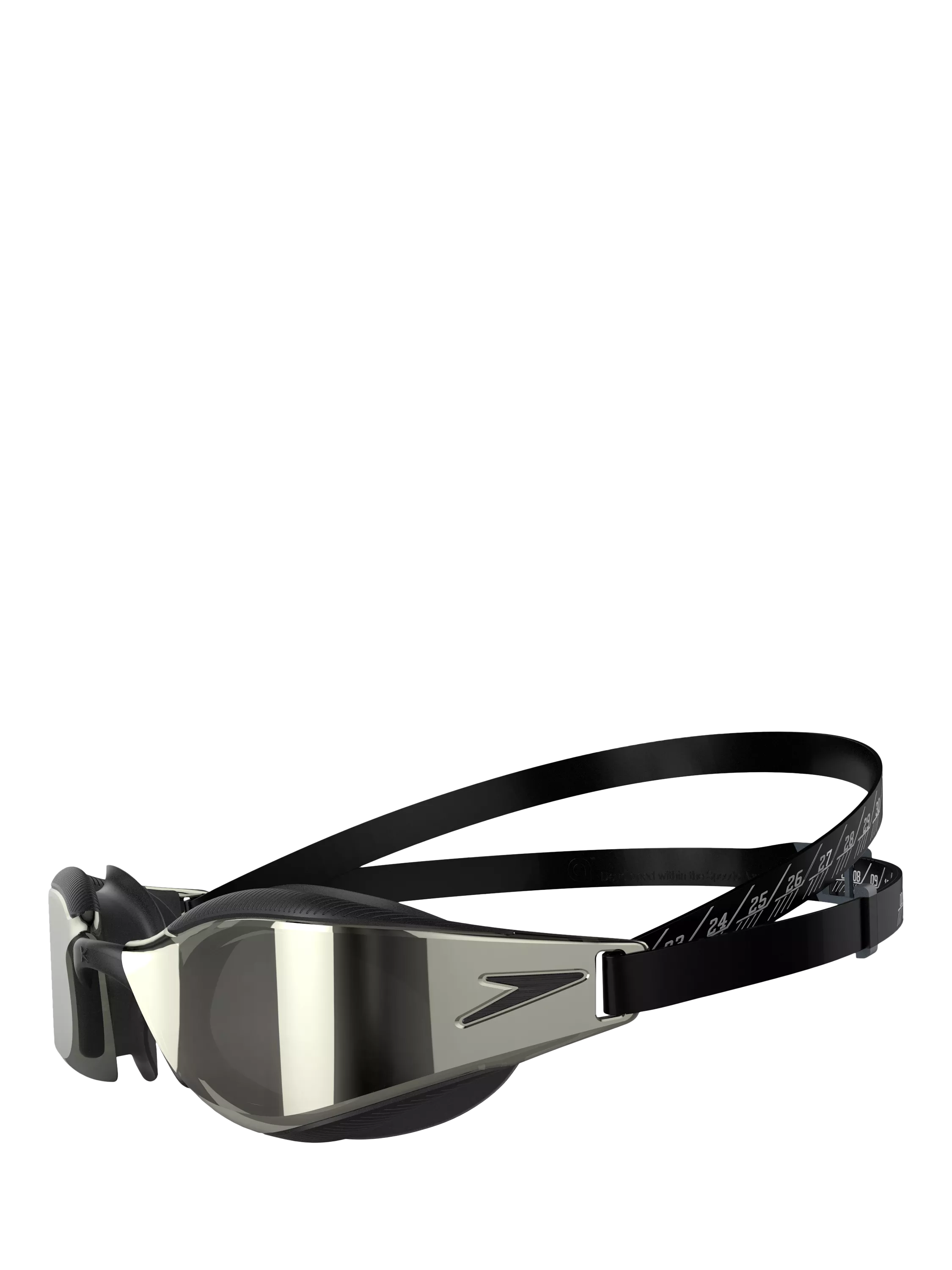 Speedo Fastskin Hyper Elite Mirror swimming goggles black grey chrome (British brand)
