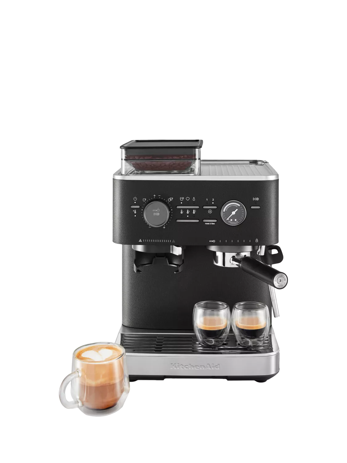 KitchenAid semi-automatic espresso machine with burr grinder, UK version