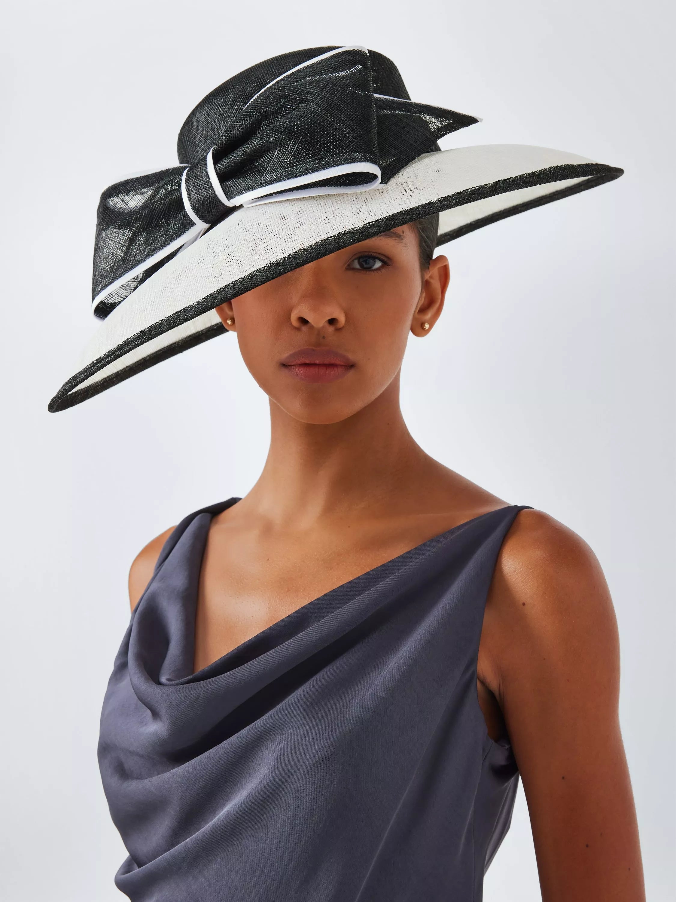 John Lewis Betty Woven East West Downturn Brim Bow Hat