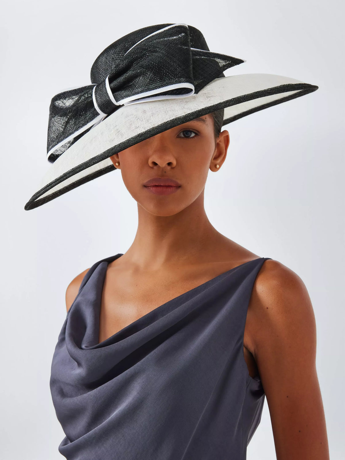 John Lewis Betty Woven East West Downturn Brim Bow Hat