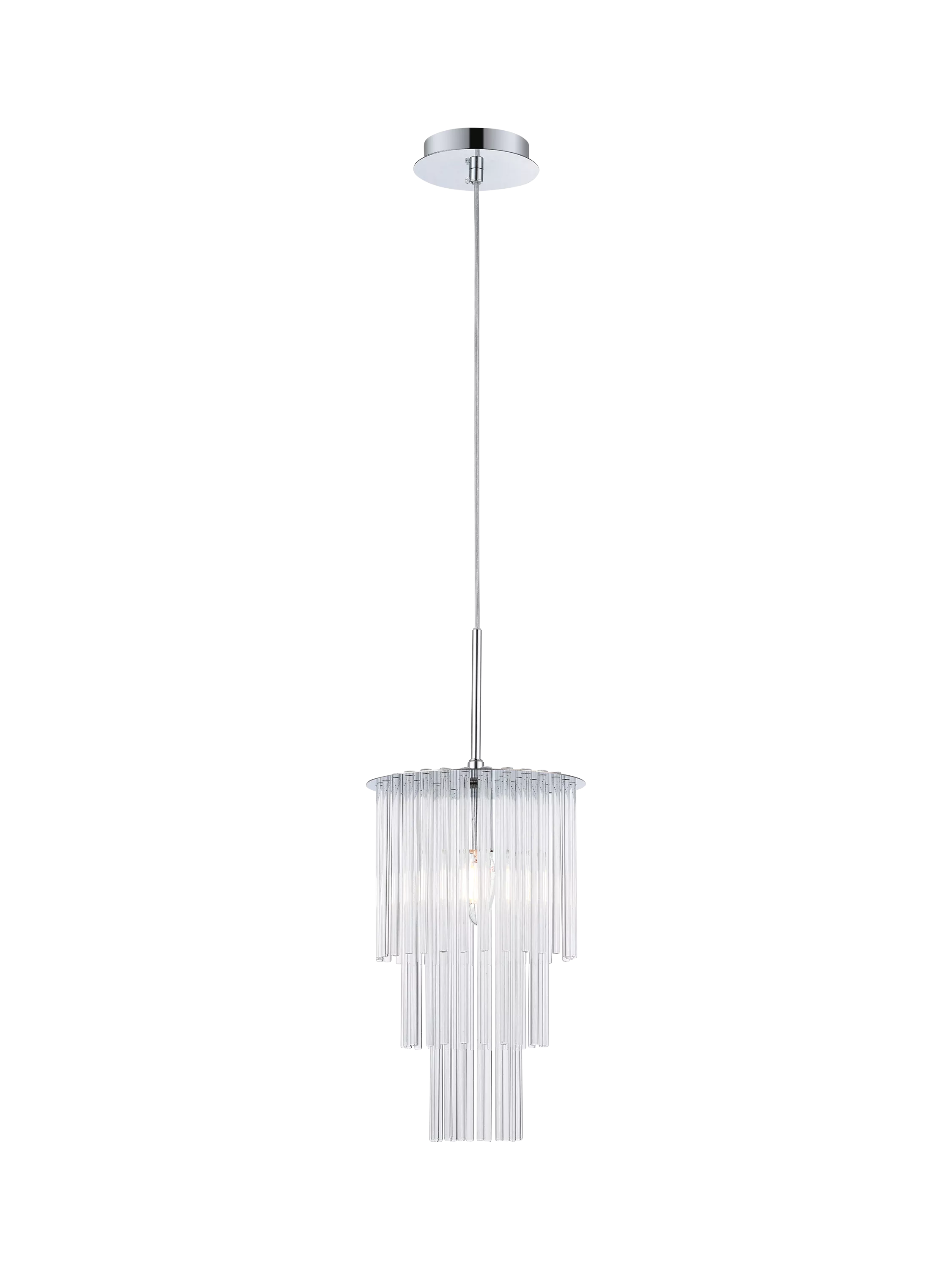 Impex Panama pendant ceiling light silver chrome - British product