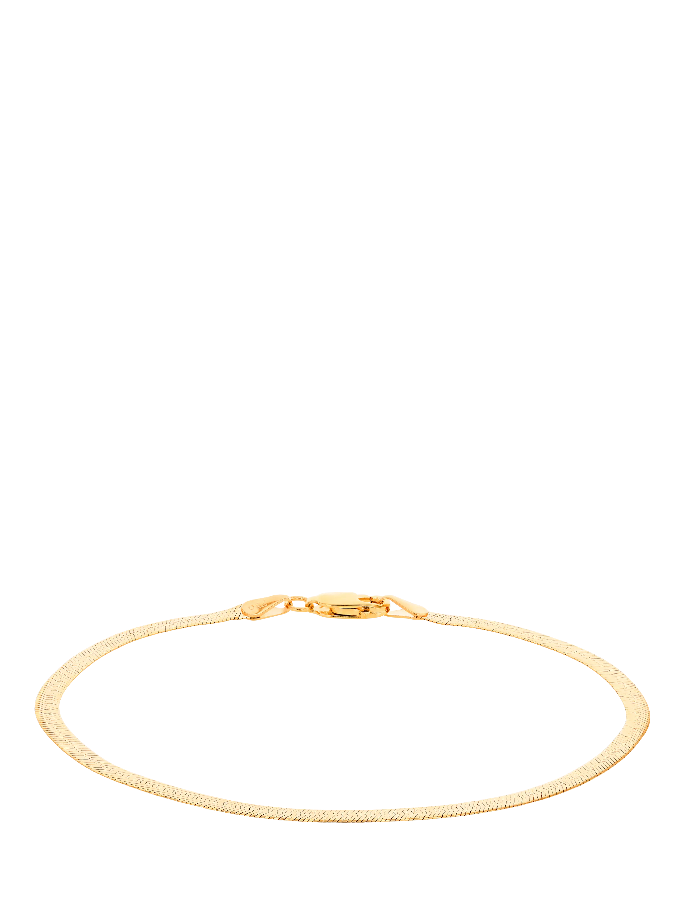 IBB 18ct gold herringbone chain bracelet - British product