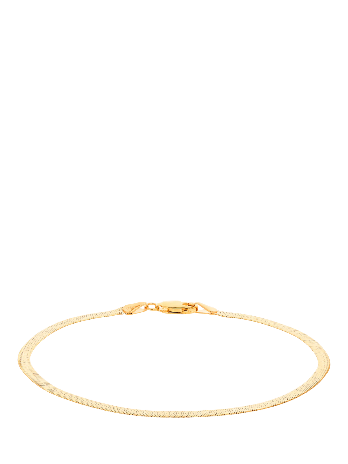 IBB 18ct gold herringbone chain bracelet - British product