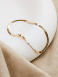 IBB 18ct gold herringbone chain bracelet - British product