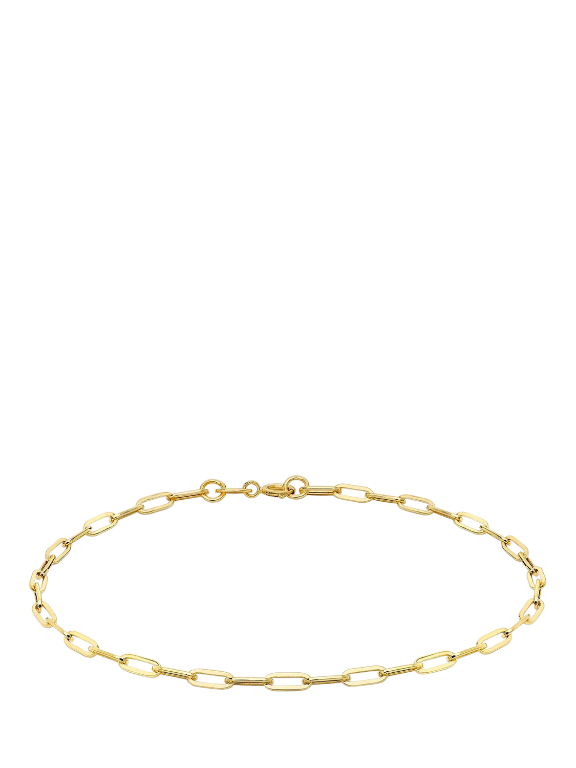 IBB 18ct gold paper chain bracelet 18.5cm, imported from the UK