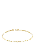 IBB 18ct gold paper chain bracelet 18.5cm, imported from the UK
