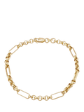IBB 18ct gold bracelet hollow figabelcher albert 19cm, UK version