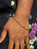 IBB 18ct gold bracelet hollow figabelcher albert 19cm, UK version