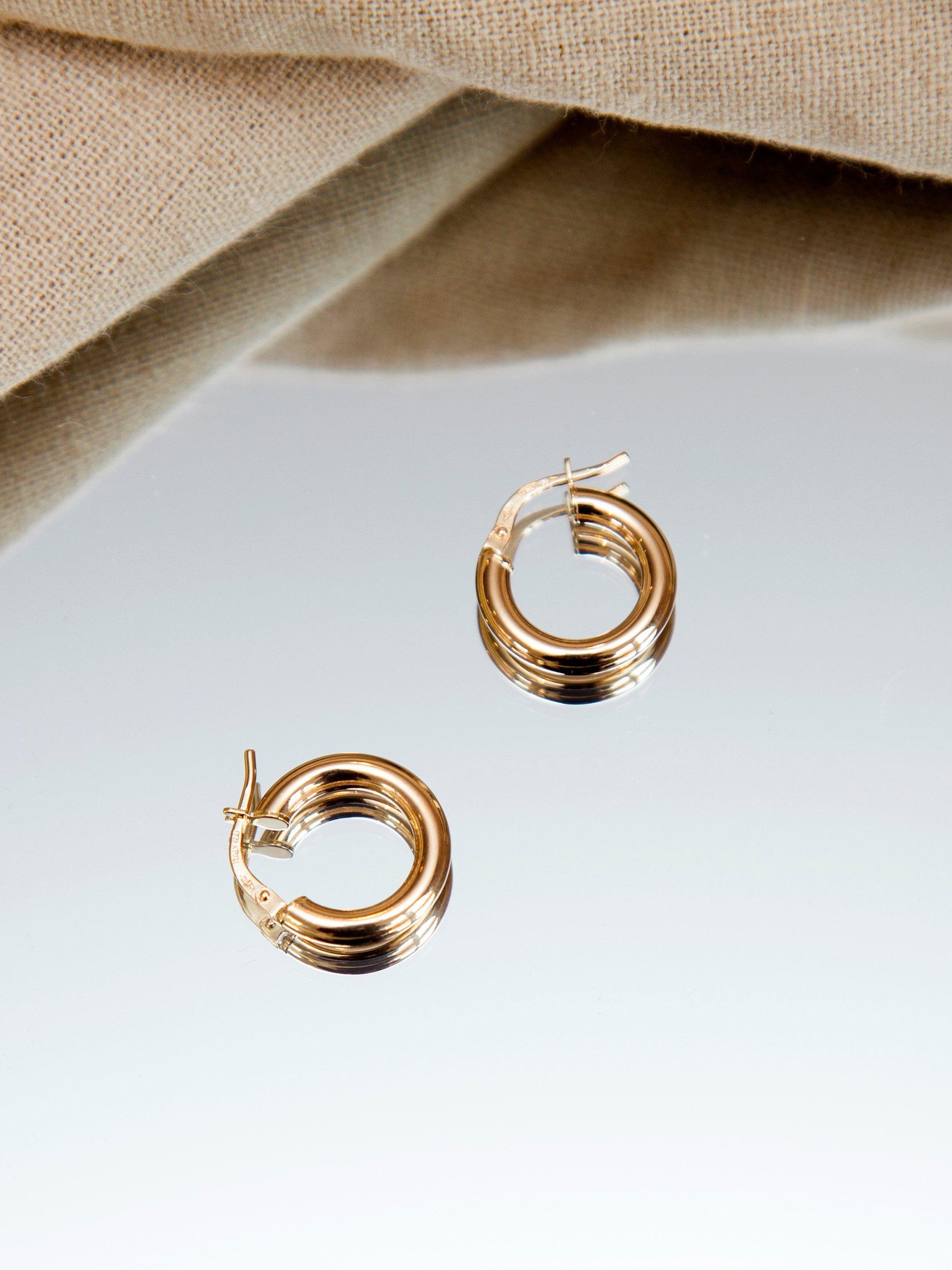 IBB 18ct gold creole hoop earrings, imported from the UK