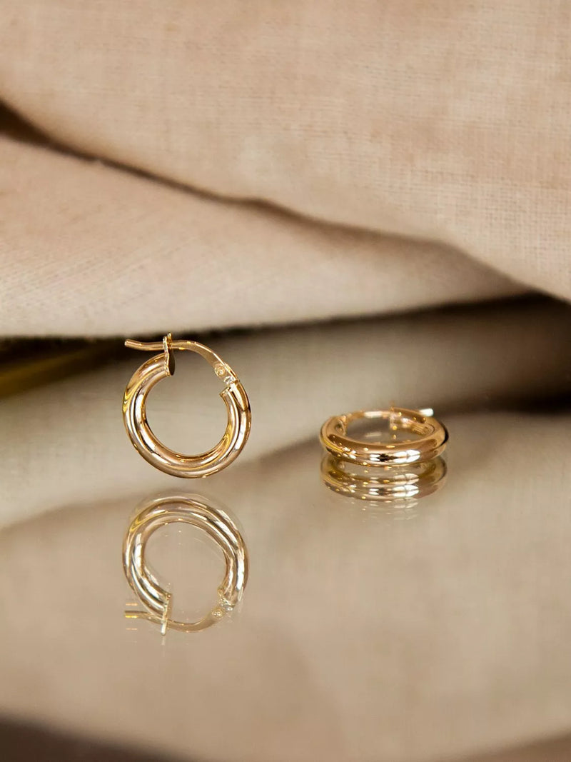 IBB 18ct gold creole hoop earrings, imported from the UK