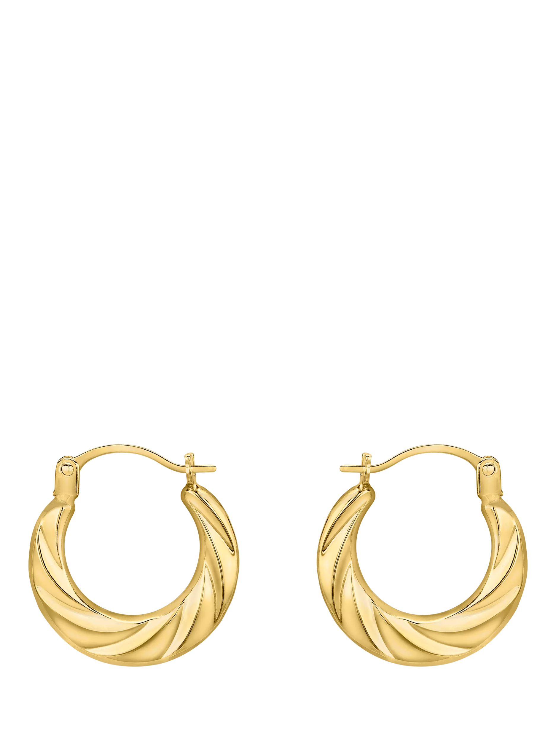 IBB gold twist creole hoop earrings 18ct, UK version