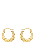 IBB gold twist creole hoop earrings 18ct, UK version