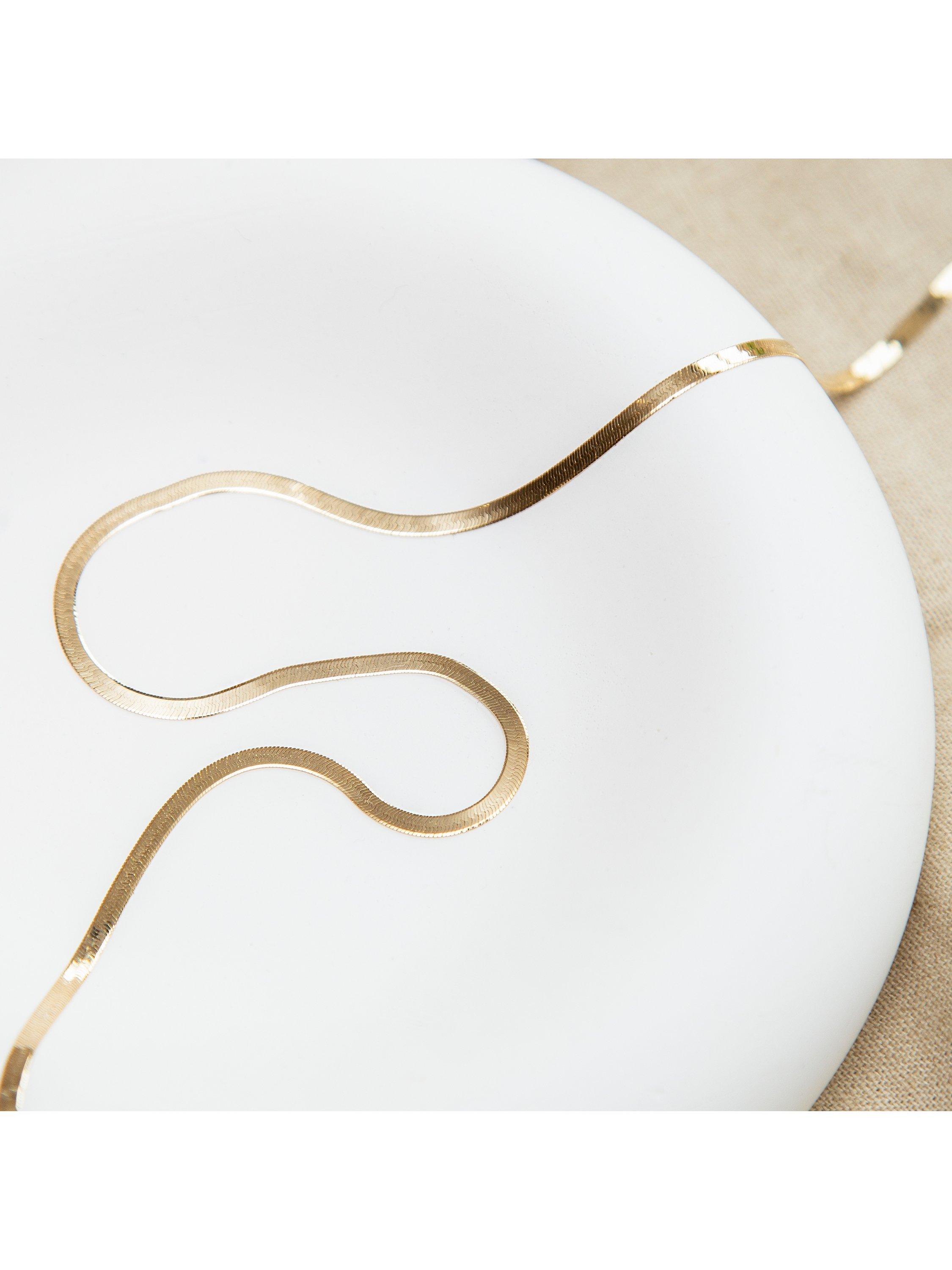 IBB herringbone chain necklace gold 46cm - British product