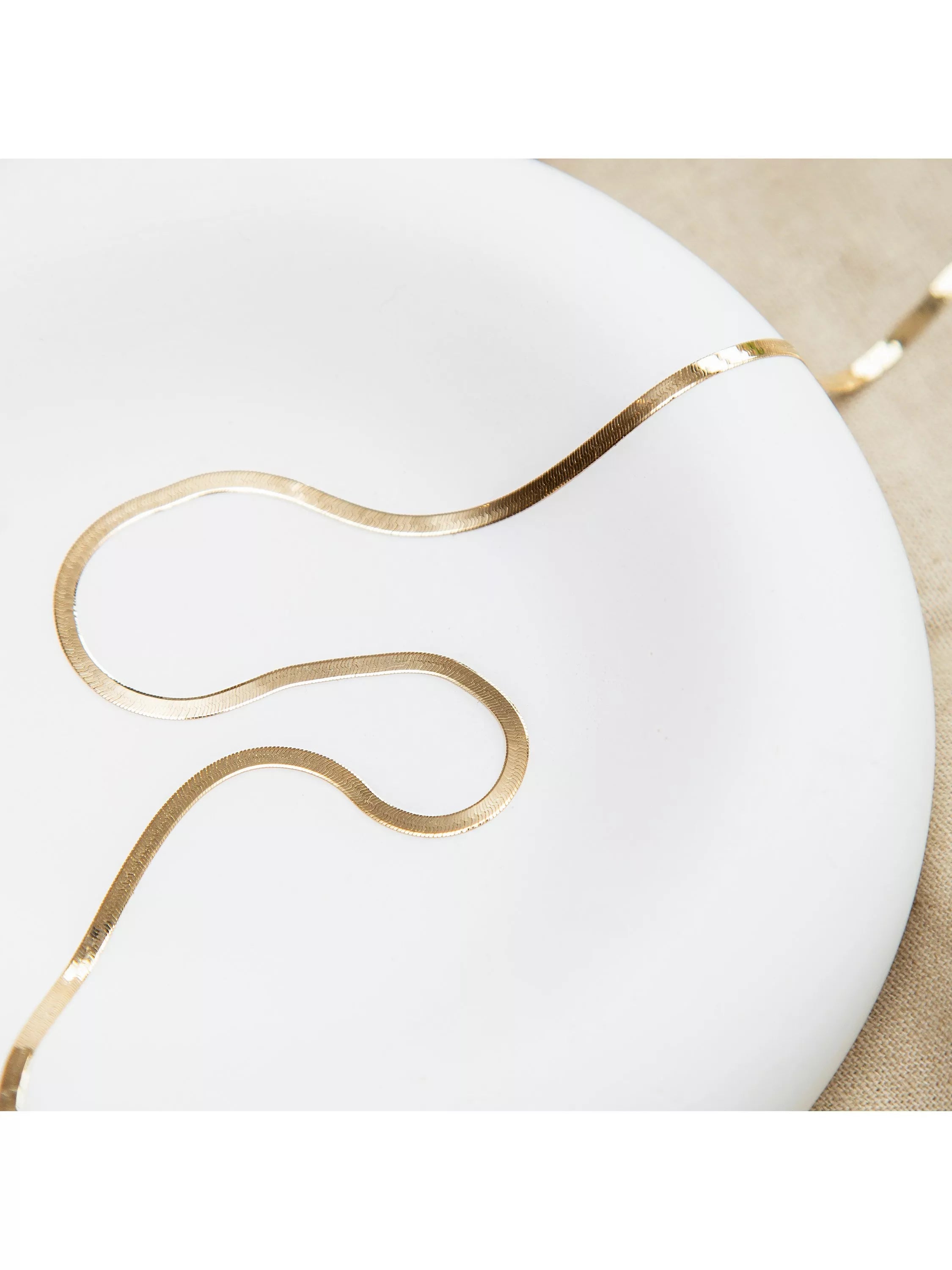 IBB herringbone chain necklace gold 46cm - British product